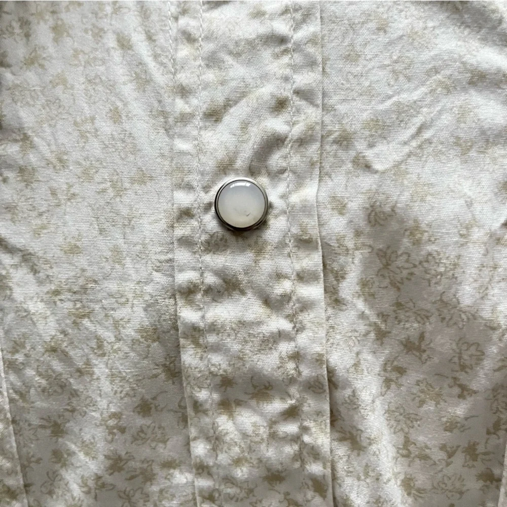 Vtg Guess Pearl Snap Long Sleeve Floral 100% Cotton Button Up Shirt Size XL - Picture 8 of 16